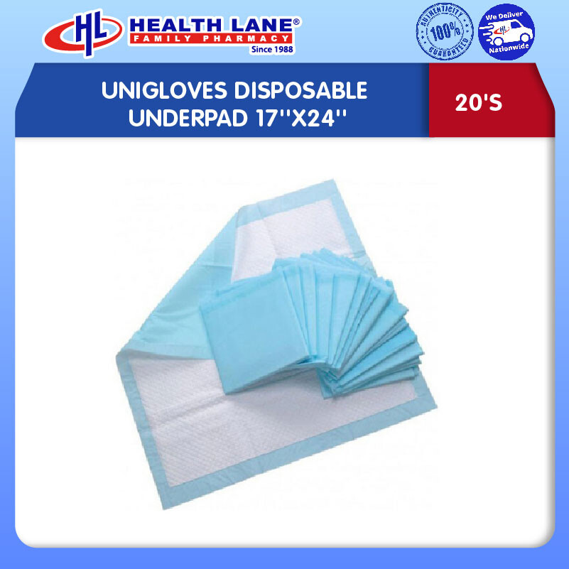 UNIGLOVES  UNDERPAD 17''X24'' (20'S)